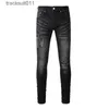 Herr jeans amirs designer mens lila mode raka byxor helt ny riktig stretch robin rock väckelse kristall neket denim 240229