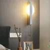 ウォールランプモダンシンプル180回転ブラック/グレーLED屋内ベッドルームリビングルーム通路キッチンロープスイッチ装飾照明