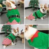 Swates świąteczne zielone elf ubranie zwierzakowe wygodne ciepłe kamizelki psów pensa ubrania pupy kamizel