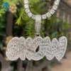 Anpassad Iced Out Mermaid Moissanite Letter Pendant Sier VVS Hiphop Halsbandsmycken Moissanite Pendant