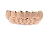 Personality Fangs Teeth Gold Silver Rose Gold Teeth Grillz Gold False Teeth Sets Vampire Grills For womenmen Dental Grills Jewelr2157354