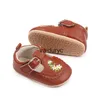 Babyschoenen Nieuwe aankomst zacht PU leer antislip TPR zool baby peuter kinderen meisje schoenen Bloem borduurH24229