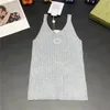 Embroidery Pattern Sling Vest Knits Tees Womens Designers Tops Fashion Sexy T Shirts Vacation Beach Vests