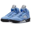 Met doos Jumpman 5 basketbalschoenen Navy Aqua Black Cat 5s Georgetown UNC Burgundy Lucky Green Concord Racer Blue Raging Bull Fire Red Suede Sail heren sneakers sneaker