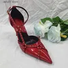 Модельные туфли, новый дизайн, пикантные вечерние женские туфли-лодочки с острым носком на тонком высоком каблуке для женщин, свадебные роскошные классические женские туфлиH24229