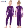 Kadınlar Mayo Wetsuit Çocuklar Erkek Kız Kızlar 2.5mm Neopren Termal Mayo Fulsuit Islak Takımlar Uzun Kollu Yürümeye Başlayan Çocuk Gençlik Yüzmek