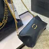 22bag çöp torbası lüks tasarımcı kadınlar çanta omuz çantası metal zincir sırt çantası büyük kapasiteli crossbody çanta gerçek deri elmas desenli kapitone çanta