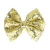 Hair Accessories 5piece 9.5x13cm Embroideried Sequin Bows Clip Kids Girls DIY Big Bowknot Bling Barrette Hairpins