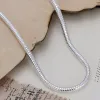 3MM Snake Chain 14K White Gold Bracelets Factory Fashion Hot Top Quality Jewelry Charm Cute Women Lady Wedding