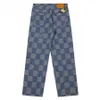 Men's jeans Designer pants Light luxury classic American fashion brand loose casual straight pants checkerboard pants