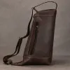 Sac à dos luufan nouveau sac de poitrine en cuir authentique sac vintage sac multifonction homme voyage sac à dos à grande capacité.