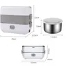 Elektrisch beheizte Lunchbox, tragbare Lunchbox, isoliertes Lunchbehälter-Set, einzelne Doppelschichten, Bento-Edelstahlbehälter 240219