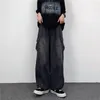 Pantaloni da uomo 2024 Moda Gamba larga Tasca grande Cargo Uomo Jeans Tuta da uomo Unisex Baggy Straight Streetware