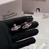 viviennes westwoods S925 Argento Ago Saturno Pieno di Diamanti Set Orecchini di Diamanti per Orecchini da Donna con Fascino Design Unico per Orecchini da Donna