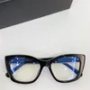 Sunglasses Customized 1.61 1.67 Prescription Lenses Anti Blue Light Reading Black Framed Ch3460 Woman Optical Frame Acetate Cat Eye Glasses