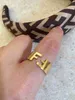 Made in italy 8MM Original Logo engrave designer open size F Ring Extravagant 18K Gold Silver Rose Stainless Steel letter Rings Women men wedding Lady Jewelry 6 7 8 9