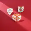 Celebrating Chinese Style, Personalized Cartoon Dance, Lion Head Shape, Baked Paint Alloy Badge, Collar, Accessory, Brooch