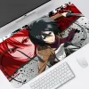 Almofadas Anime Attack on Titan Mouse Pad Gamer XL Grande Personalizado Mousepad XXL Tapetes de mesa Escritório Anti Slip Borracha Natural Computador Mouse Pad