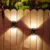 Lampada da parete 2LED solare per esterni ovale superiore e inferiore Ip65 impermeabile cortile balcone giardino layout villa decorazione luce notturna