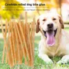 Dog Toys Tuggar 20st Dogs Snacks Molar Chew Sticks Puppy Cowhide Roll Cleaning Teething Borttagning av skalor och plack Säkerhetsleksaker för husdjur