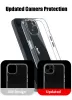 Estuches para teléfonos de acrílico transparente espacial para iPhone 14 13 12 11 Pro Max XR XS X 8 7 Plus con botón plateado galvanizado independiente sensible Cubierta de protección completa para cámara