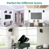 Accessoires PlusAcc Surround Sound Haut-parleur Support de montage mural Pince de support de plafond avec fonction pivotante réglable pour la maison, le poste de travail, la salle de sport