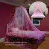 Bed Canopy For Girls With Glowing Stars - Princess Pink Baby Canopy For Bed Netting Room Decor Ceiling Tent Kids Bed Curtains 240220