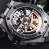 Кварцевые часы APF Factory AP Наручные часы Royal Oak 26238TI Новый зеленый диск сзади Прозрачный новый механизм Титановый металл 42 Диаметр Быстросъемный ремешок для часов Набор