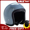 オートバイヘルメットヘルメットコカスコスファイバーグラスガラスライトウェイマットブラッククラシックヴィンテージ3/4オープンフェイススクーターモペットATVヘルメットドット承認