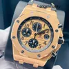 Современные часы с хронографом AP Наручные часы Royal Oak Offshore Series Мужские часы Диаметр 42 мм Прецизионная сталь Розовое золото 18 карат Роскошные часы для джентльмена для отдыха 26470OROO