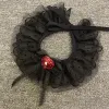 Accessoires Colliers de chien en dentelle noire avec nœud à fleurs, accessoires pour animaux de compagnie faits à la main, bijoux mignons pour chiots, chiens et chats, bavoir, fournitures pour animaux de compagnie