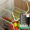 Scaffali da cucina Carrello multistrato da pavimento Carrello per verdure domestiche Cestino per frutta in acciaio inossidabile 304