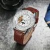 ساعة Wristwatches Men's Watch عرضية الأعمال غير الرسمية ميكانيكية متعددة الأزياء الأزياء wristwatch التلقائي