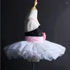 Palco desgaste bailarina preto e branco lantejoulas lago cisne ballet dança traje tutu vestido para meninas collants mulheres