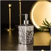 Tandborstehållare Guld/Sier Badrumstillbehör Set Ceramics Lotion Soap Dispenser Tumbler Dish Complete AccessRoy 210709 Drop de Dhnmw