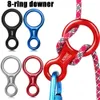 2PCS175CM 8 Word Climbing Pierścień Rope Descender Budyna Urządzenie Downhill Osiem pierścieni 35nn Figur Rock Descenders 240223