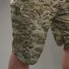 Shorts pour hommes hommes été bouton fermeture éclair urbain militaire tactique jambe droite poches solide camouflage imprimé cargo streetwear