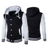 Sudaderas con capucha para hombre Chaqueta Boy Béisbol Sudaderas con capucha Abrigo Moda Streetwear Slim College Varsity Marca Elegante Veste Homme Primavera Otoño 240228