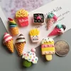 3D Cute Food Fridge Magnet Mini Refrigerator Magnetic Stickers ice cream Magnetic Decoration Magnet Refrigerator Paste Set 240227