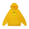 Heren Draw Hoodie Geel Smiley Draw House Face Letters Print Sweatshirt Dames Katoen Trend Lange mouw High Street Draw Hoodie 895