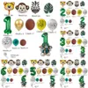 جديد عدد أخضر جديد مجموعة بالون غابة حيوانات البالونات طقم جوي غلوبوس للأطفال