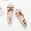 Dress Shoes Large Size Spring Bow Flats Woman Butterfly-Knot Ballets Office Pointed Toe Shallow Slip On Foldable BallerinaH24229