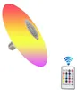 Smart RGB Bluetooth Music UFO -glödlampa E27B22 -lampa med 24 nycklar Remote Control AC85260V 30W UFO Audio Light3078033