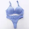 Bh's Sets Dames Ondergoed Snoep Kleur Bh Set Effen Kant Ding AB Universele Cup Plus Size