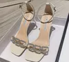 High Woman Summer Comfort Comfort Rhinestone Festy Dress Dress Crystal Chunky Heel Mouth Mouth Square Sandals Dress Sapatos 5