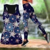 Kleding 2023 Lente Afdrukken Hoge taille Ademend Dames Sportkleding Set Yoga pak Yogaset 2-delige legging Tanktop Yoga Fitness Gym