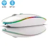 Mouse RGB 2.4G + Mouse wireless Bluetooth Retroilluminazione Mouse Jiggler Mouse ergonomico silenzioso ricaricabile per computer portatile iPad