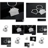 Anahtarlıklar Landards 2021 Yenilik çinko alaşımlı ev şekilli metal anahtarlar hediyeler için özel logo desen dağıtım moda aksesuarları dhf0z