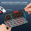 Cases 24 in 1 Magnetic Game Cards Storage Case For Nintendo Switch Oled Fashion Color SD Memory Card Protective Cover Box Accessories