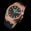 Vestido Relógio Moda Relógio de Pulso AP Relógio de Pulso Royal Oak Série 15500 Máquinas Automáticas Mens 18K Material Ouro Rosa 41MM Calibre Conjunto Completo